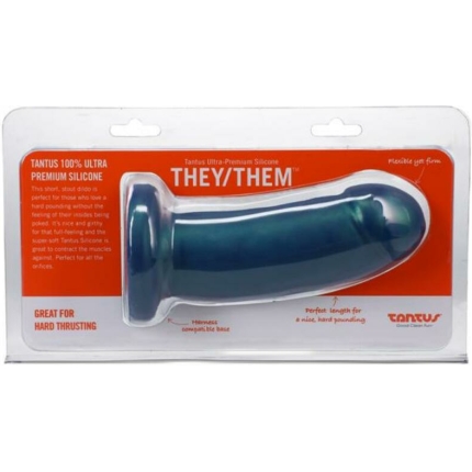 Tantus They/them 5.5 In. Dildo Soft Malachite