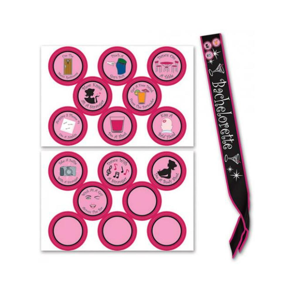 034689051077_1 Bachelorette Sash & Stick On Badges - Image 1