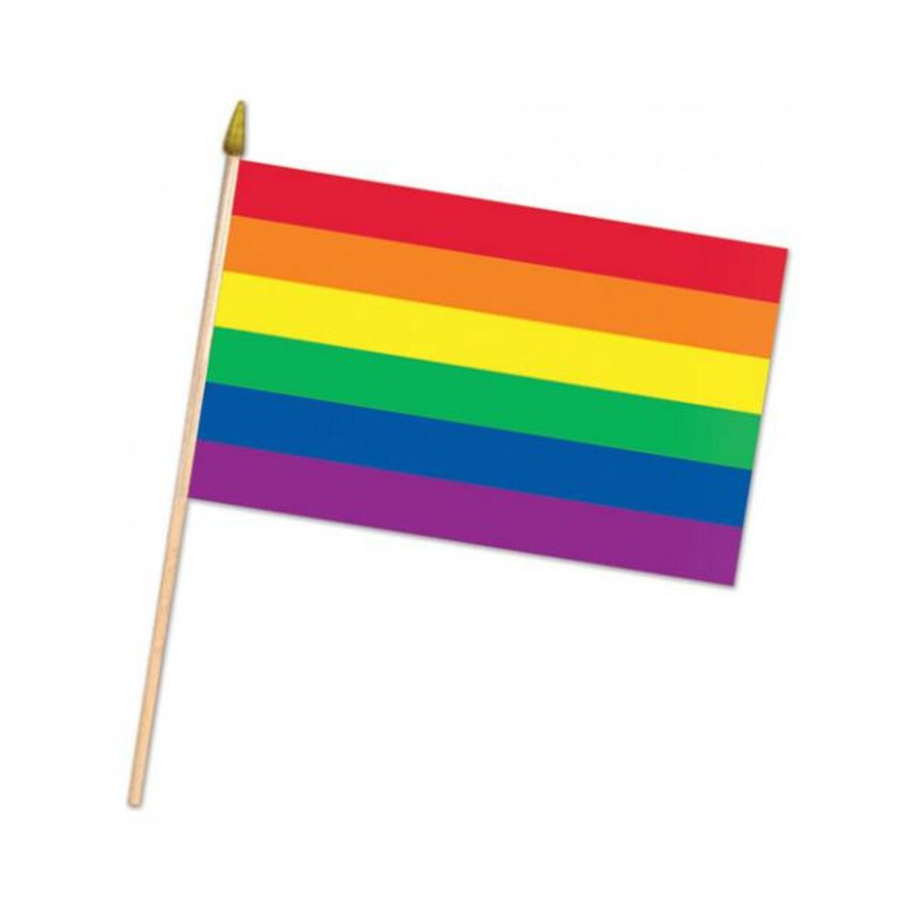 034689076179_1 Rainbow Fabric Flag - Image 1