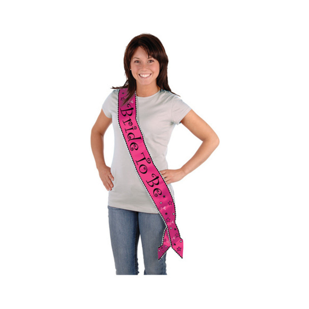 034689601869_1 Bride to be satin sash - Image 1