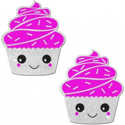 Pastease Cupcake White Glittery Frosting Nipple Pasties O/S