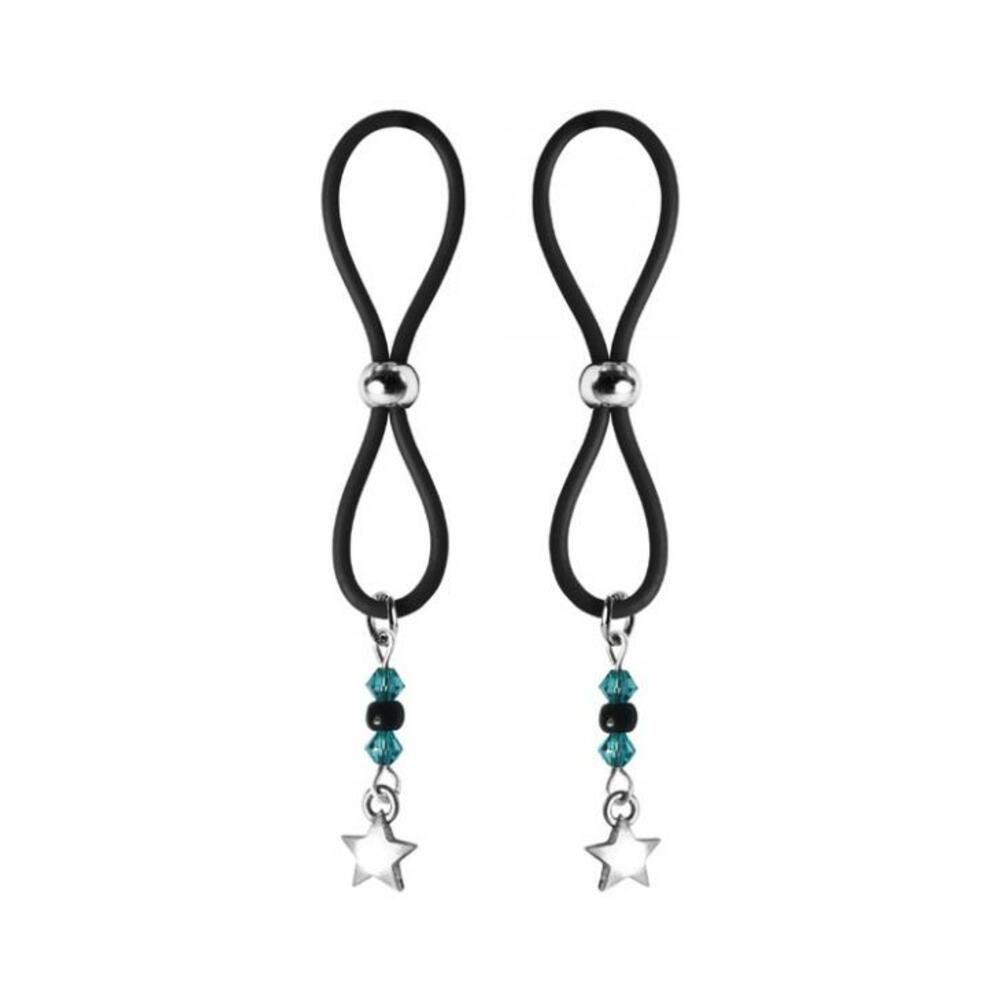 053176856322_1 Bijoux De Nip Nipple Halos Star Charm Blue Black - Image 1