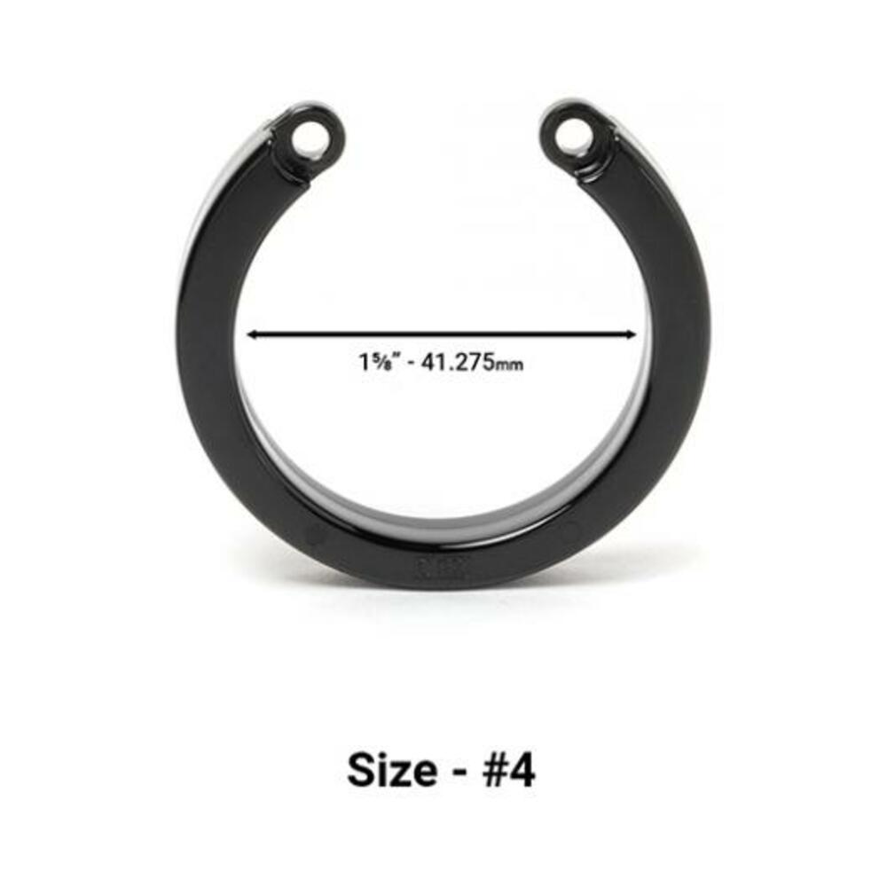 094922426758_1 Cock Cage U-ring #4 - Black - Image 1