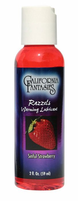 2016razzles2ozstrawberry Razzels Warming Lubricant - 2 oz Sinful Strawberry - Image 1