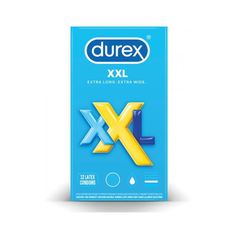 302340300438_1 Durex Xxl Lubed 12-pack - Image 1
