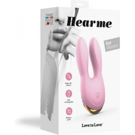 Love To Love Hear Me Rechargeable Silicone Flexible Ear Vibrator Baby Pink