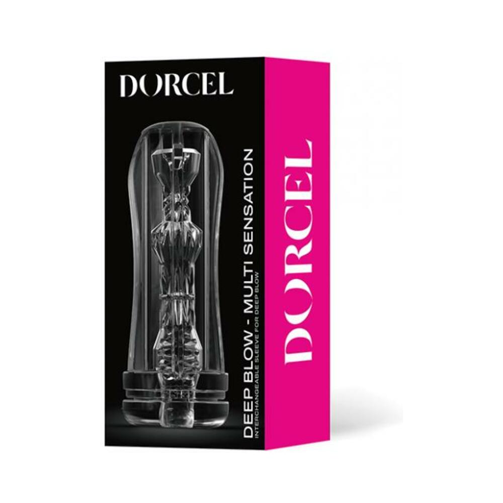 3700436072929_1 Dorcel Deep Blow Multi Sensation Sleeve - Clear - Image 1