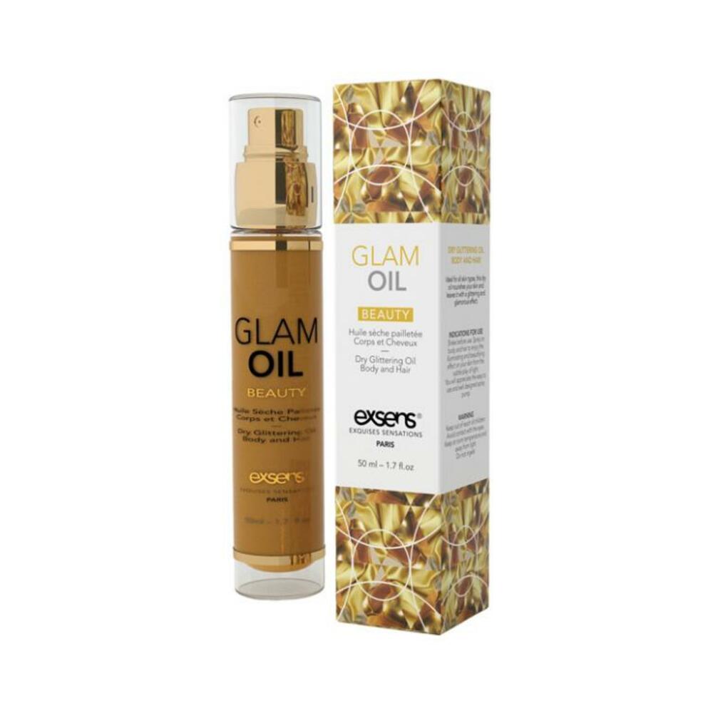 3760139882034_1 Exsens Of Paris Beauty Glam Oil With Glitter 1.7oz - Image 1