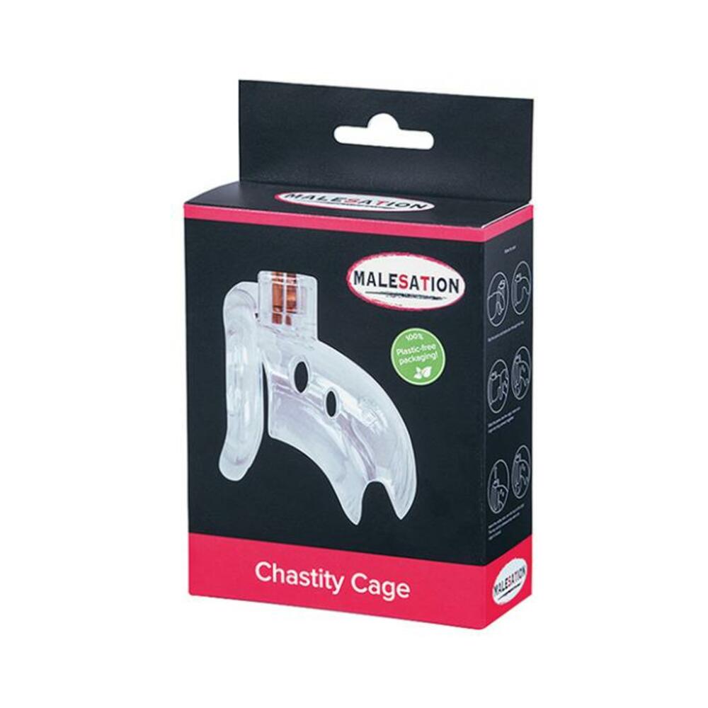 4041937578060_1 Malesation Chastity Cage - Clear - Image 1