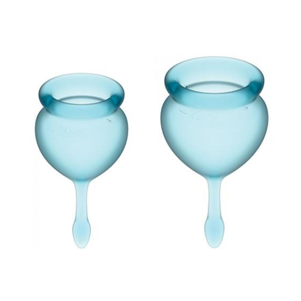 4061504002095_1 Satisfyer Feel Good Menstrual Cup - Light Blue - Image 1