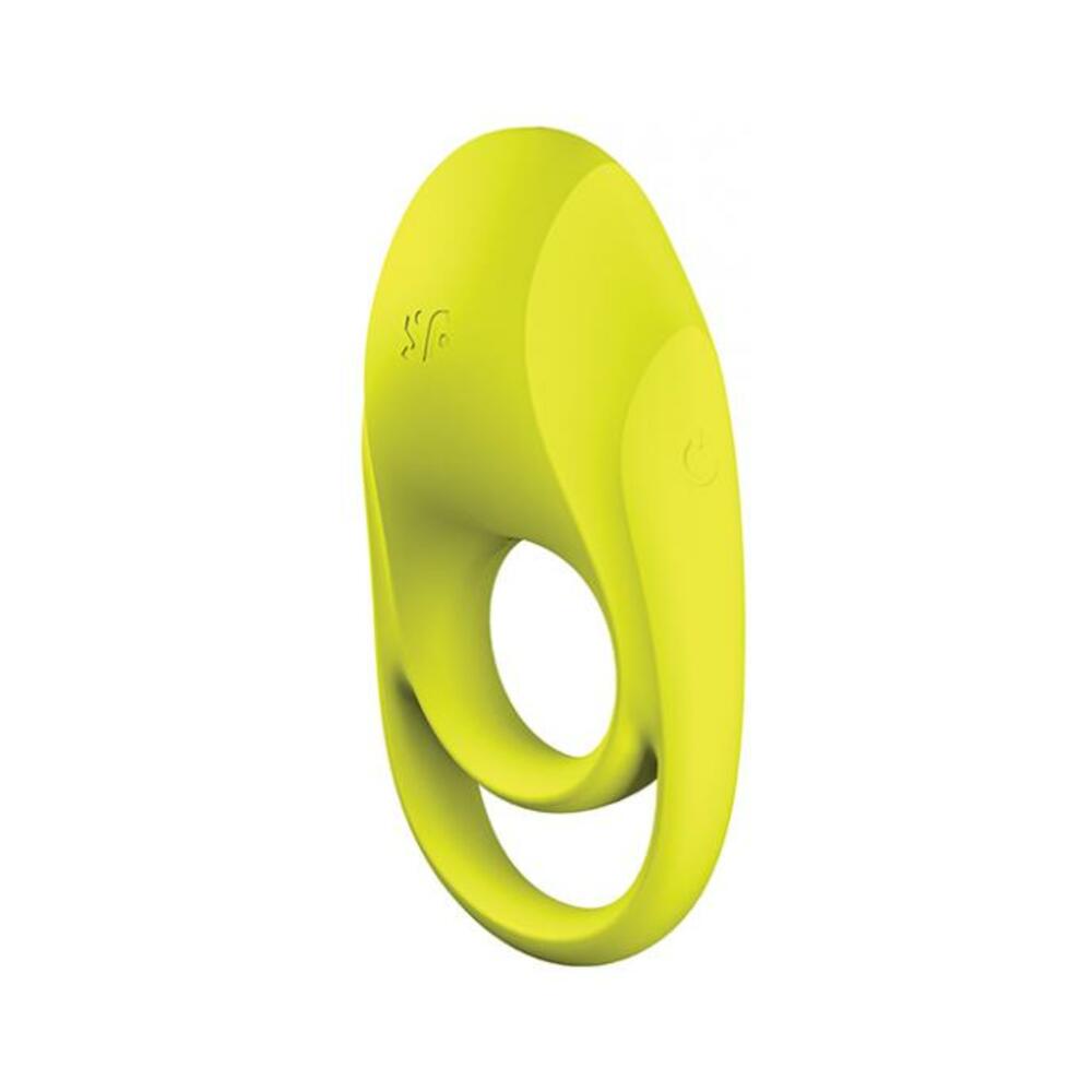 4061504009933_1 Satisfyer Spectacular Duo Ring Vibrator - Lime Green - Image 1