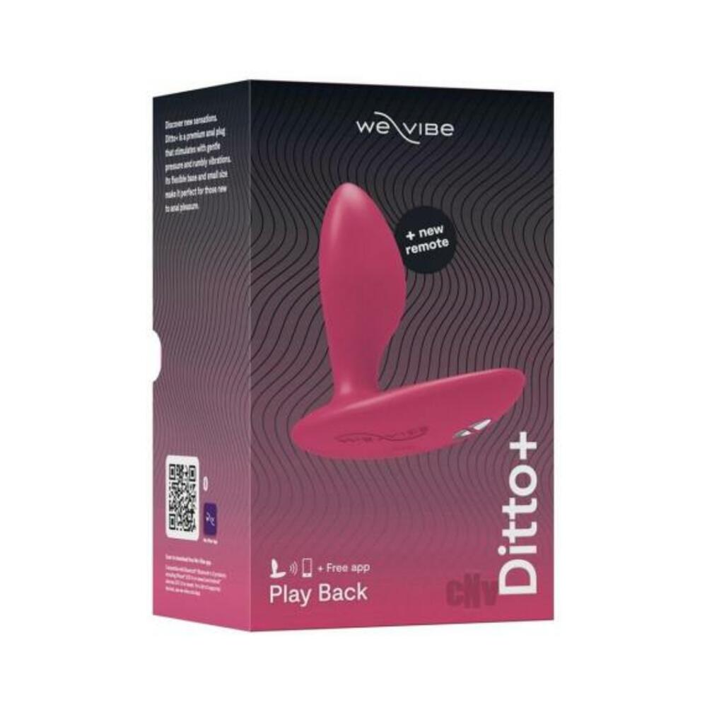 4251460616836_1_2f66de09-3646-42ac-b941-e0207f80ec35 We-vibe Ditto+ Rechargeable Remote-controlled Silicone Vibrating Anal Plug Cosmic Pink - Image 1
