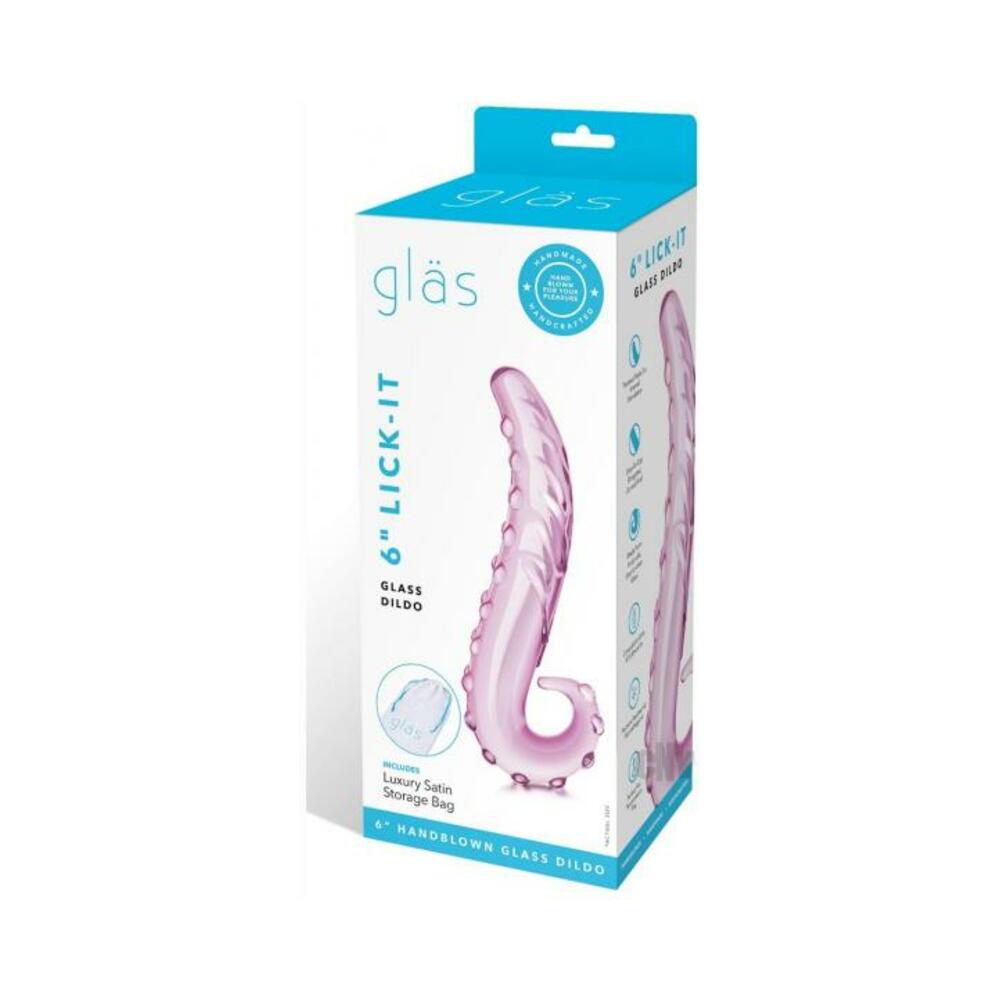 4890808238608_1 Glas 6" Lick-it Glass Dildo - Image 1
