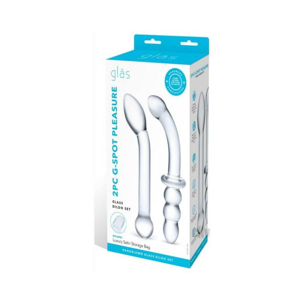 4890808238653_1 Glas 2-piece G-spot Pleasure Glass Dildo Set - Image 1