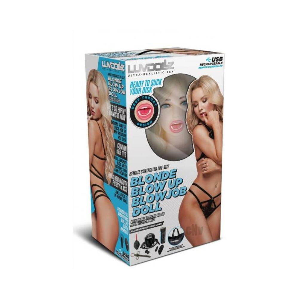 4890808246627_1 Ld Blowjob Doll W/remote Pussy - Vanilla - Image 1