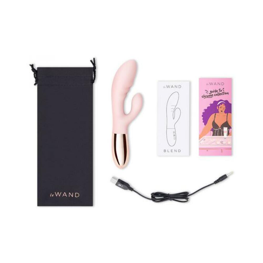 4890808251461_1 Le Wand Blend Double-motor Rabbit Rechargeable Vibrator Rose Gold - Image 1