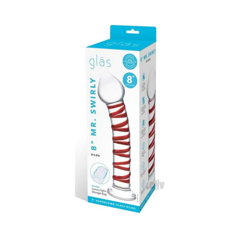 4890808252710_1 Glas Mr. Swirly Glass Dildo 8 In. - Image 1
