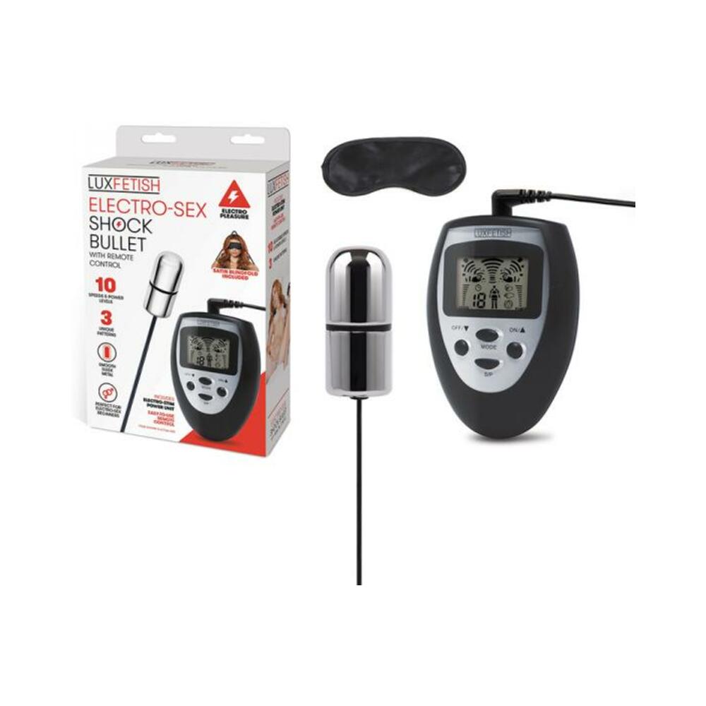 4890808263372_1 Lux Fetish Electro-sex Shock Bullet With Remote Control - Image 1