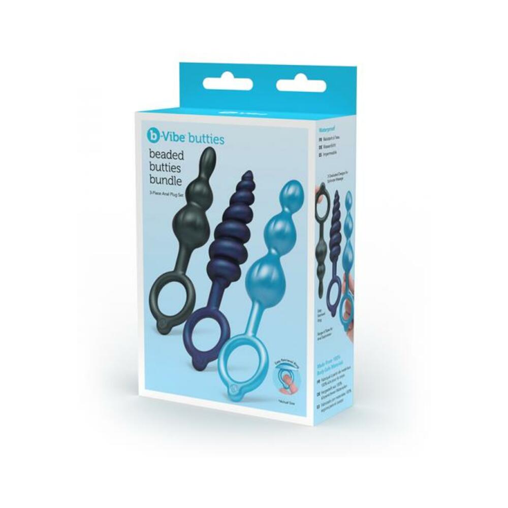 4890808289761_1 B-vibe Beaded Butties Bundle 3-piece Anal Plug Set - Image 1