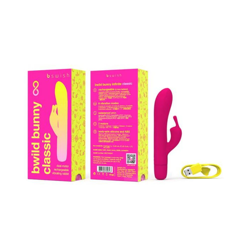 4897106300327_1_0c0a3b2b-1825-4848-aecd-fe4c1dbc48cf B Swish Bwild Bunny Infinite Classic Vibrator Sunset Pink - Image 1