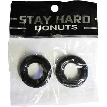 Ignite Power Stretch Donut Cock Ring - Black Pack of 2