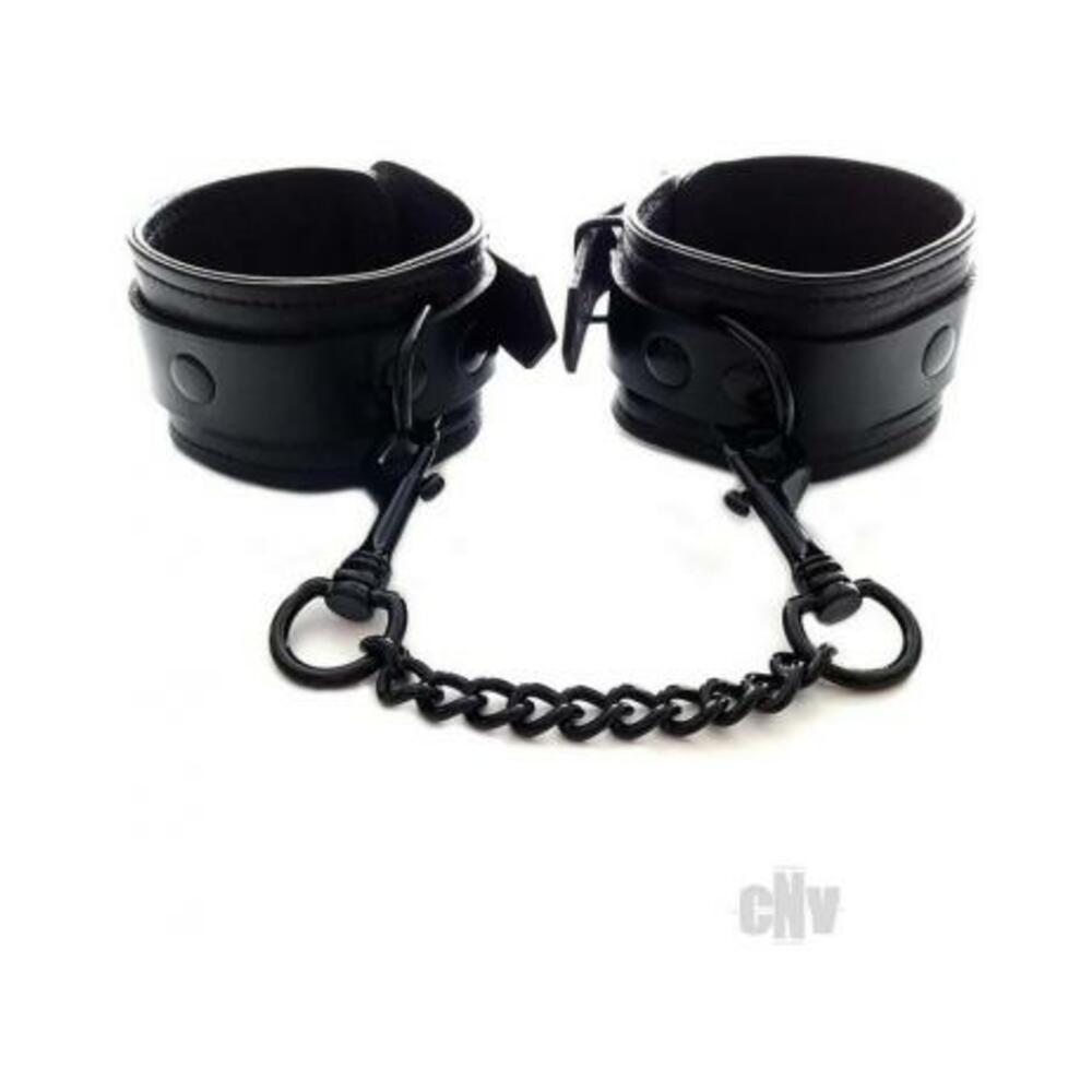 5056400304847_1 Leather Wrist Cuff Black - Image 1