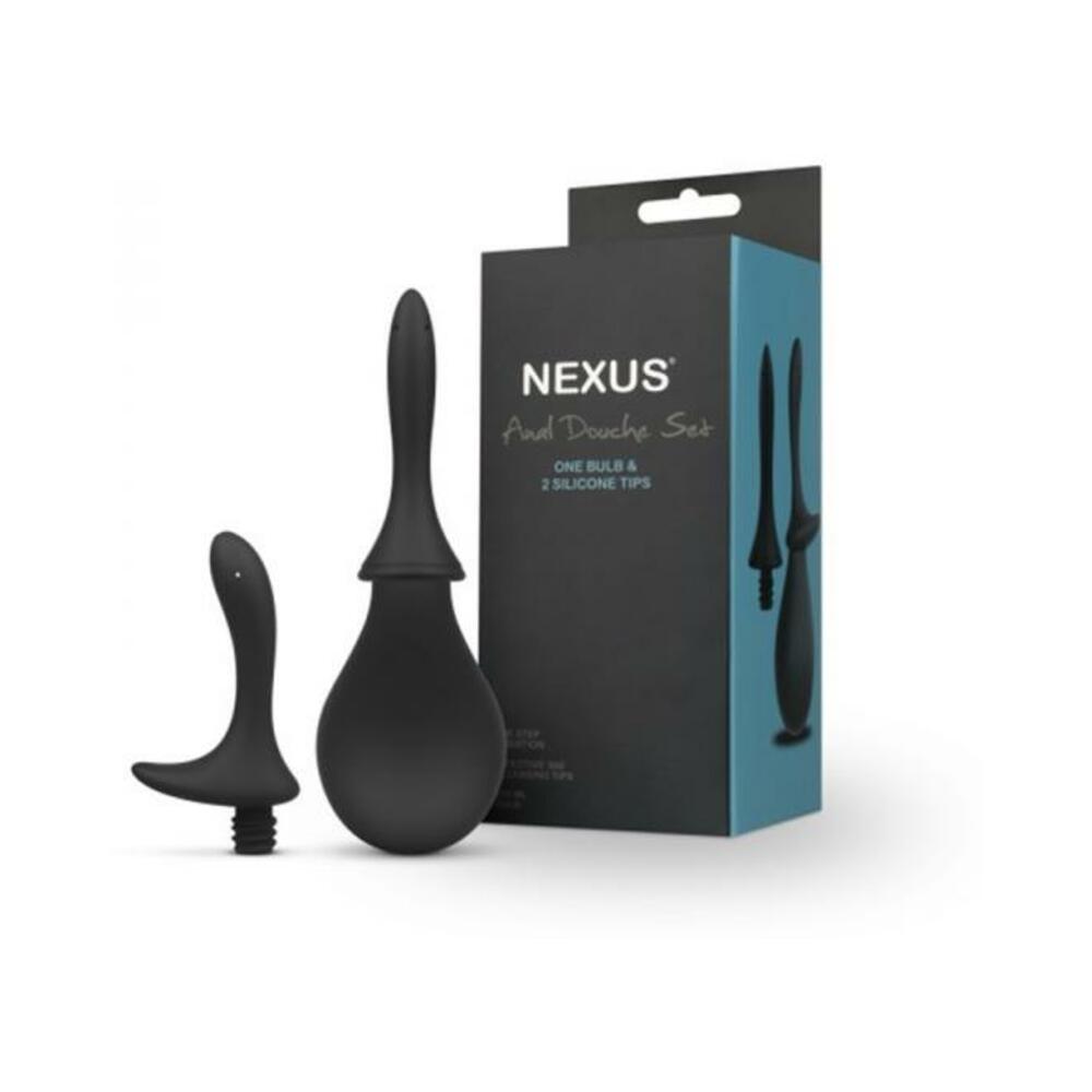 5060274221513_1 Nexus Anal Douche Set Silicone Black - Image 1