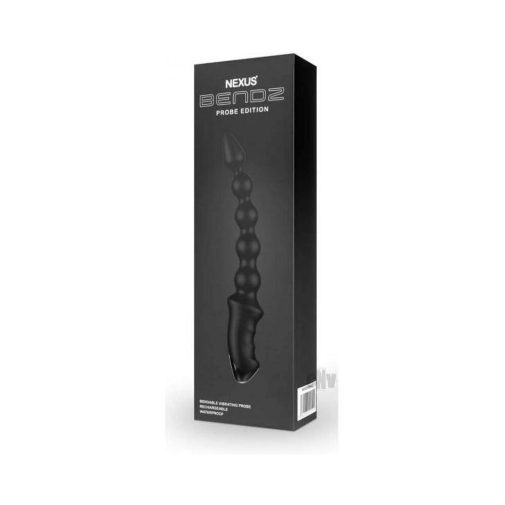 5060274221643_1 Nexus Bendz Prostate Edition Bendable Vibrating Prostate Massager With Remote Black - Image 1