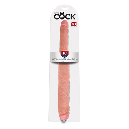 52987 King Cock 16 Tapered Double Dildo - Flesh - Image 1