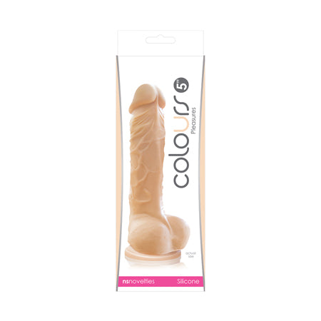 54831 Colours Pleasures 5 Dildo w/Suction Cup - Flesh - Image 1