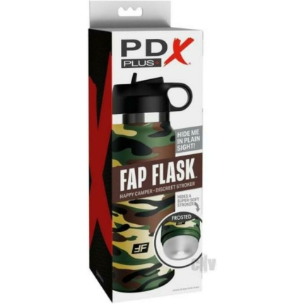 Pdx Plus Fap Flask Happy Camper Stroker - Frosted/camo