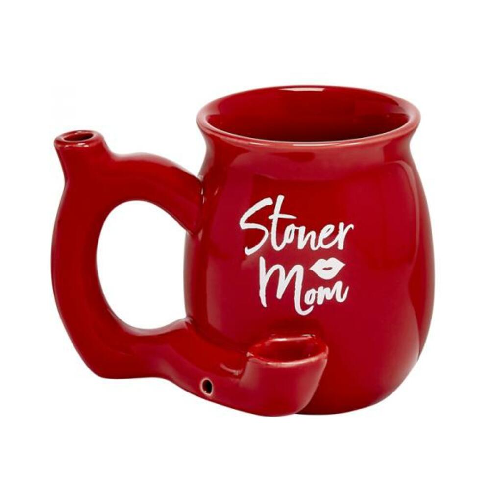 638054880851_1 Fashioncraft Red 'stoner Mom' Roast & Toast Mug - Image 1