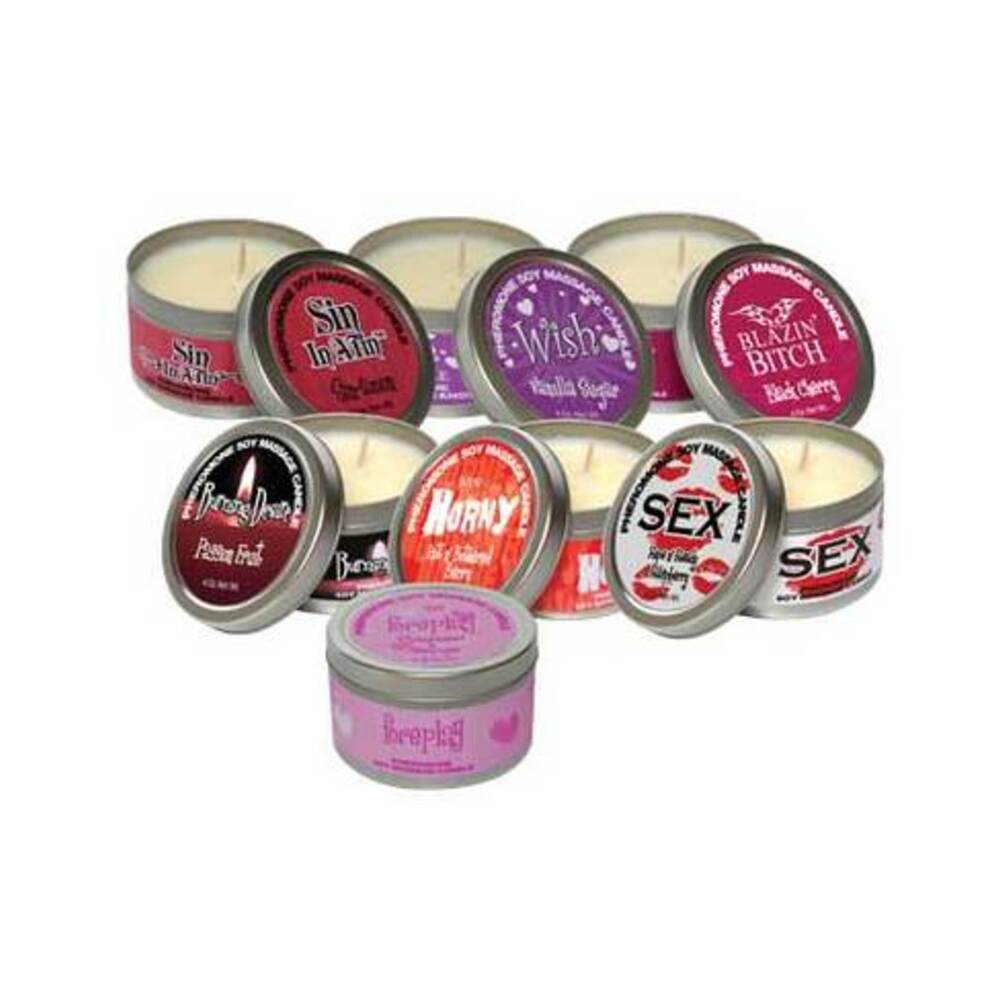 638258450041_1 Hot Af Pheromone Massage Candle Black Cherry 4 Oz/113 G - Image 1