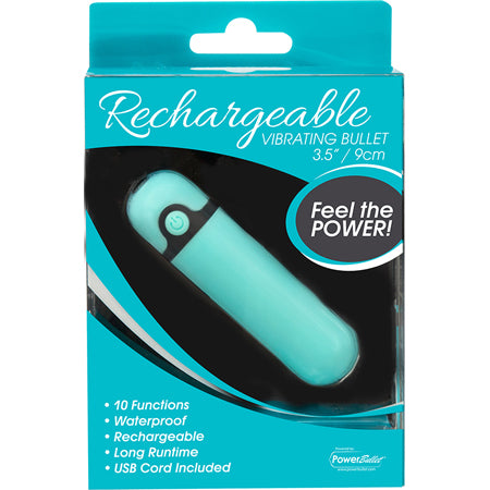 64569 Simple & True Rechargeable Vibrating Bullet - Teal - Image 1