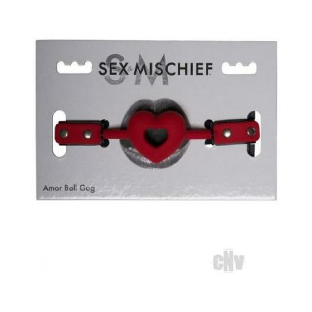 646709099527_1 Sandm Amor Ball Gag Red/black - Image 1