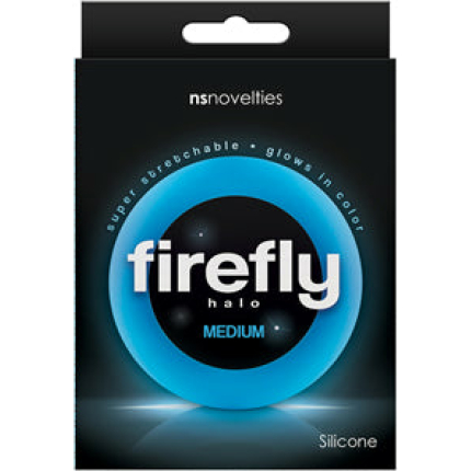 Firefly Halo Medium Cockring - Blue