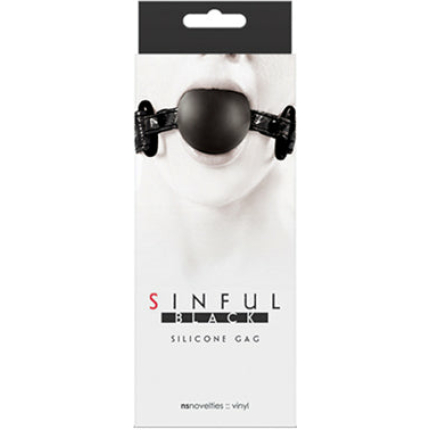 Sinful Soft Silicone Gag - Black