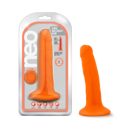 65122 Neo Dual Density Cock 5.5` Neon Orange - Image 1