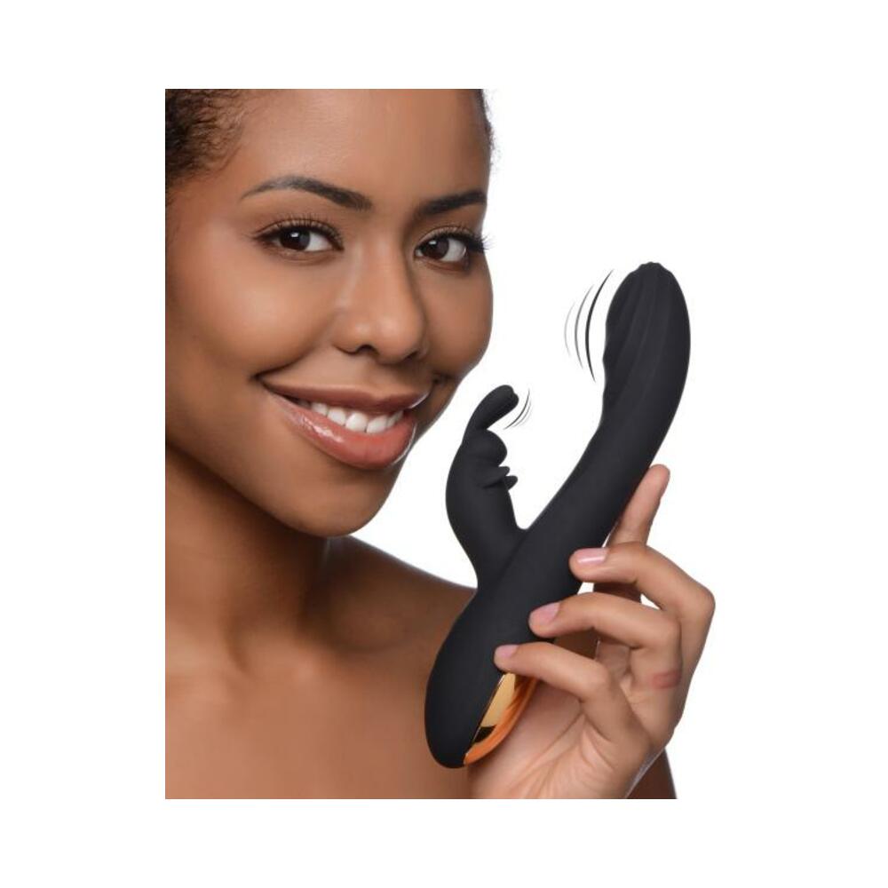 653078942453_1 Power Bunny Cuddles Rabbit Vibe Silicone Rechargeable Black - Image 1