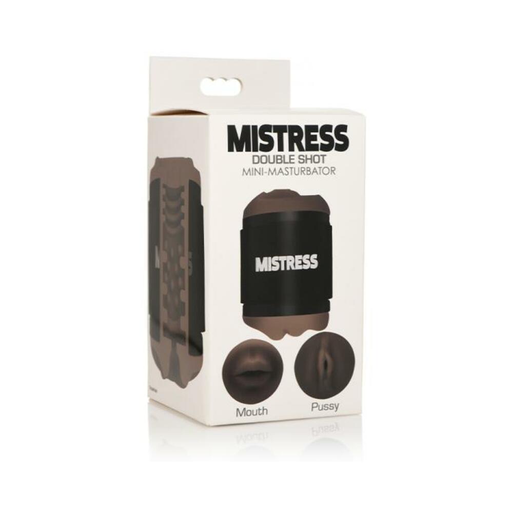 653078943177_1 Mistress Mini Double Stroker Mouth & Pussy Dark - Image 1