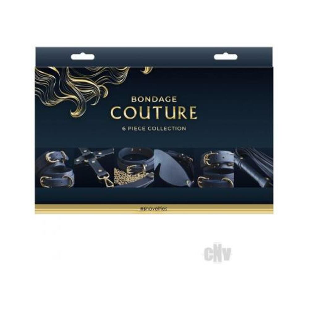 657447103544_1 Bondage Couture 6-piece Kit Blue - Image 1