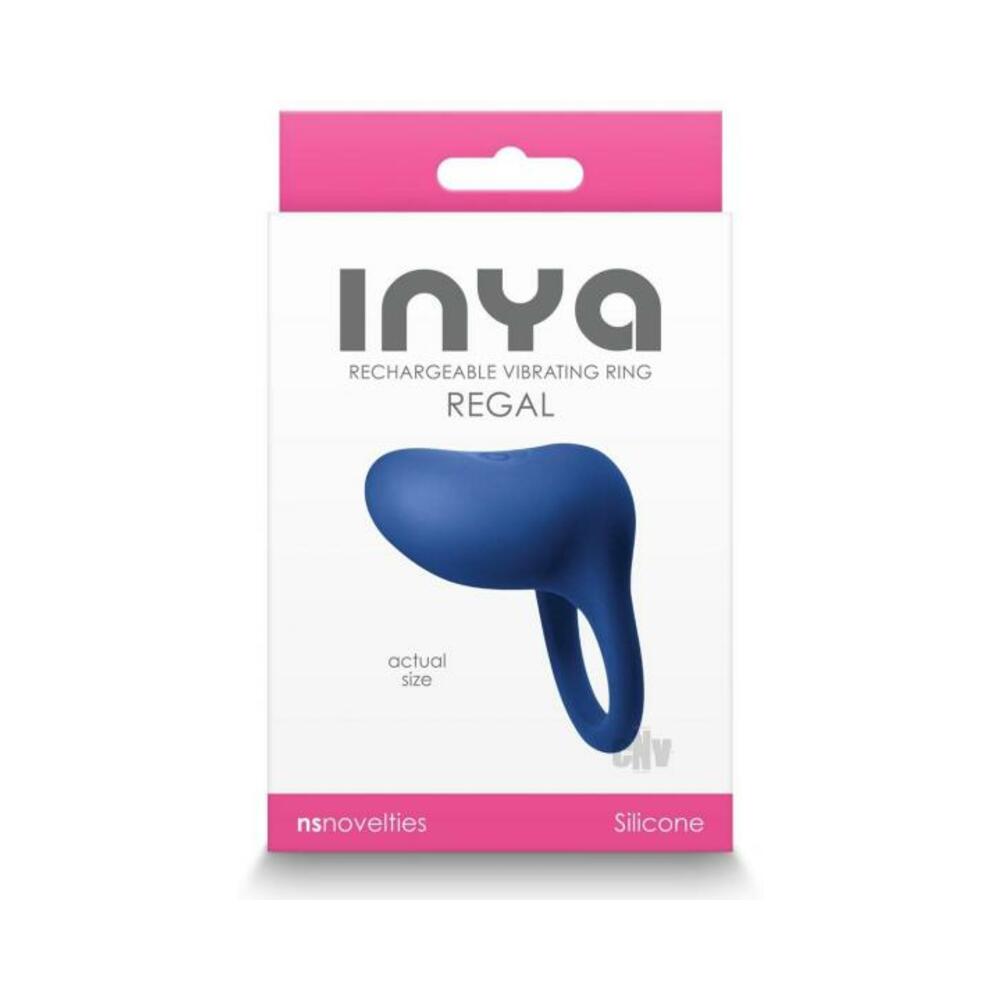657447104718_1 Inya Regal Vibrating Ring Blue - Image 1