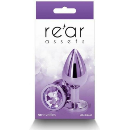 Rear Assets Metal Anal Plug Medium Purple