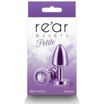 Rear Assets Petite Metal Anal Plug Purple