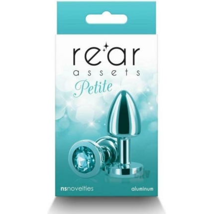 Rear Assets Petite Metal Anal Plug Teal