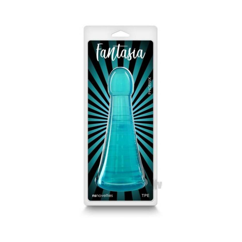 657447107573_1 Fantasia Phoenix Jelly Dildo Teal - Image 1