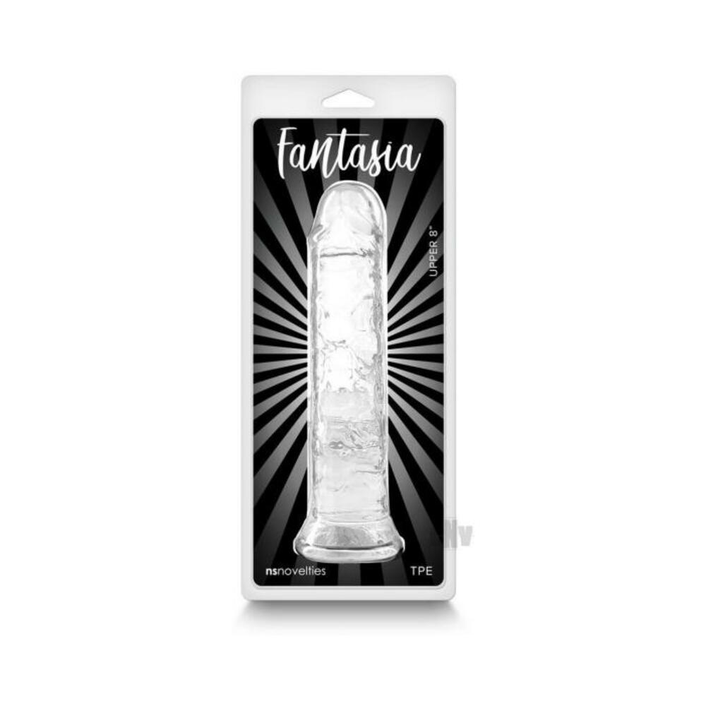 657447107665_1 Fantasia Upper 8 In. Jelly Dildo Clear - Image 1