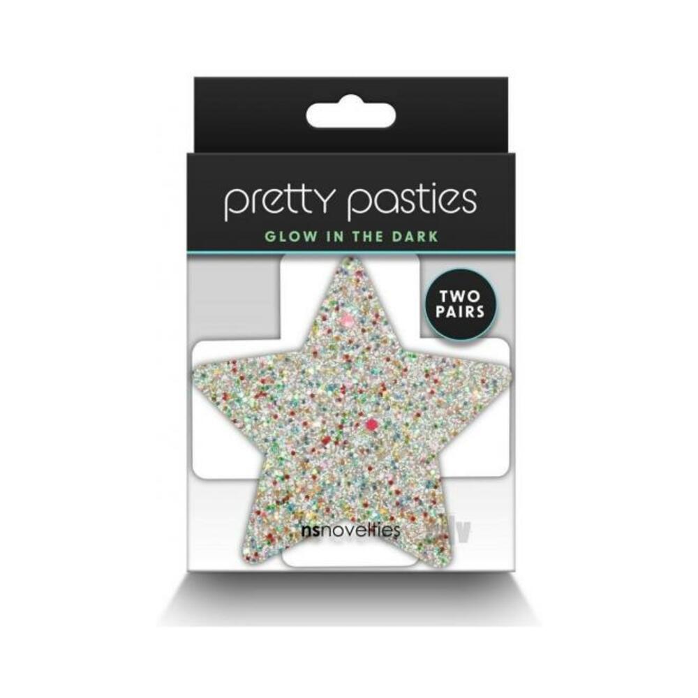 657447107771_1 Pretty Pasties Star & Cross Glow 2 Pair - Image 1