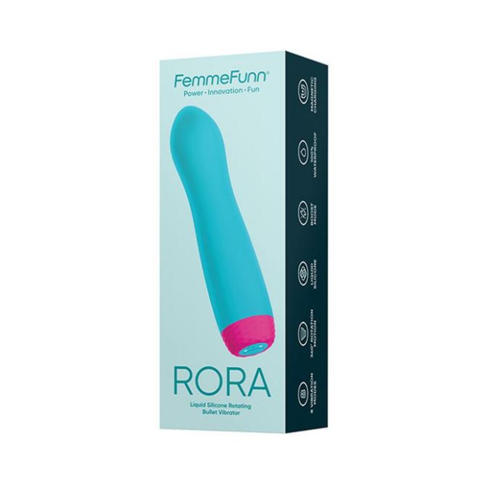 663546904104_1 Femme Funn Rora Rotating Bullet - Turquoise - Image 1