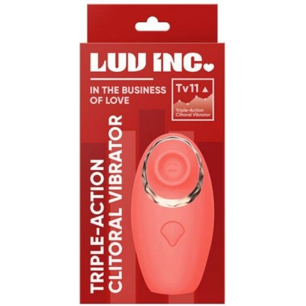 Luv Inc Tv11 Triple-action Clitoral Vibrator Coral